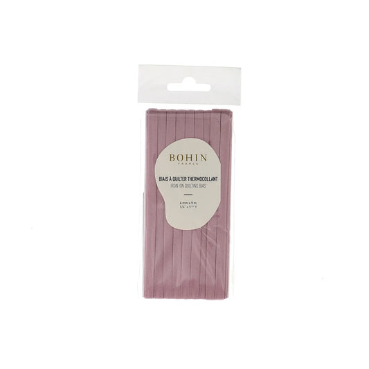 IRON-ON QUILT BIAS 6mmx5M-1/4"x 5 1/2 Y. LIGHT MAUVE - Blister