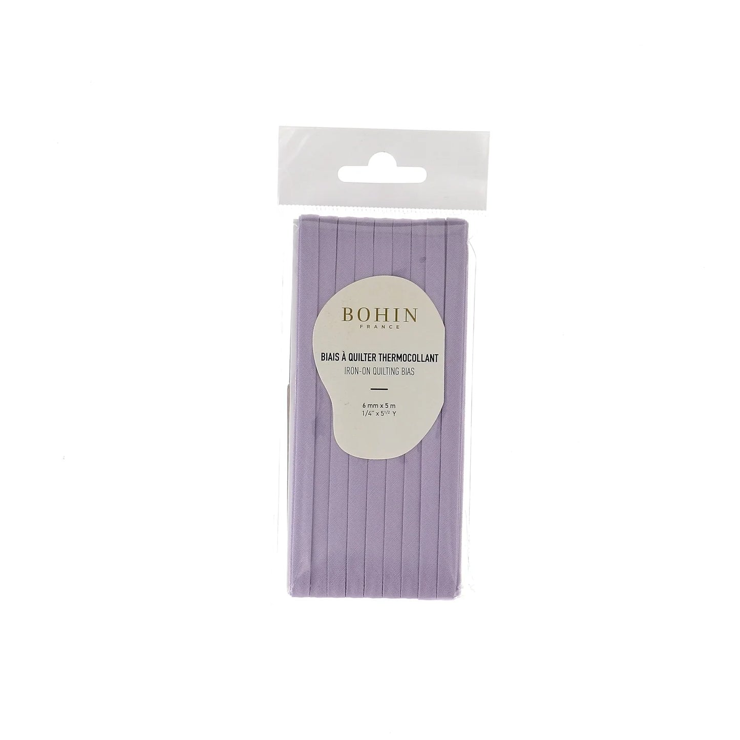 IRON-ON QUILT BIAS 6mmx5M-1/4"x 5 1/2 Y. LILAC - Blister