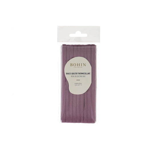 IRON-ON QUILT BIAS 6mmx5M-1/4"x 5 1/2 Y. DARK MAUVE - Blister