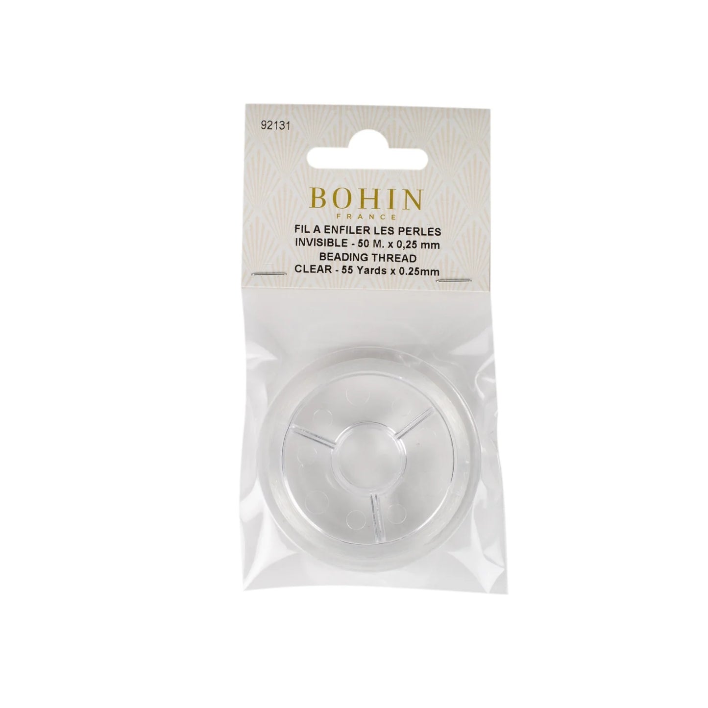 BEADING THREAD CLEAR 55Yx0.25mm