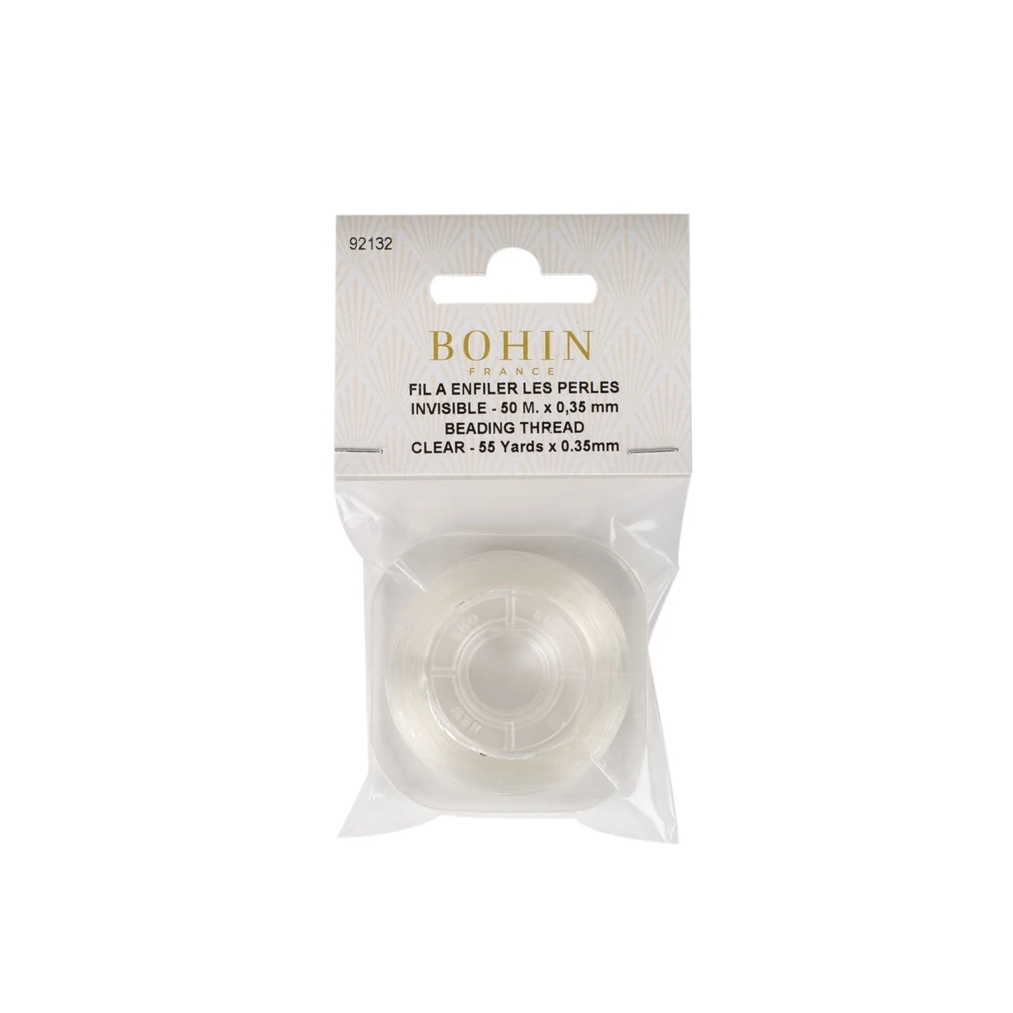 BEADING THREAD CLEAR 55Yx0.35mm