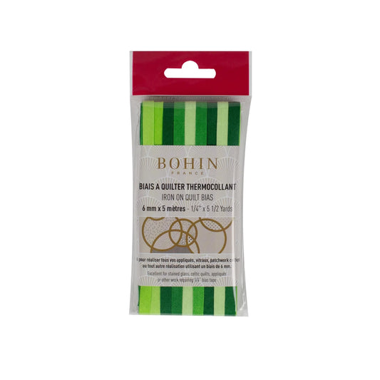 BIAS 1/4" X 5,5 Y./ 5M LIGHT GREEN GRADATION