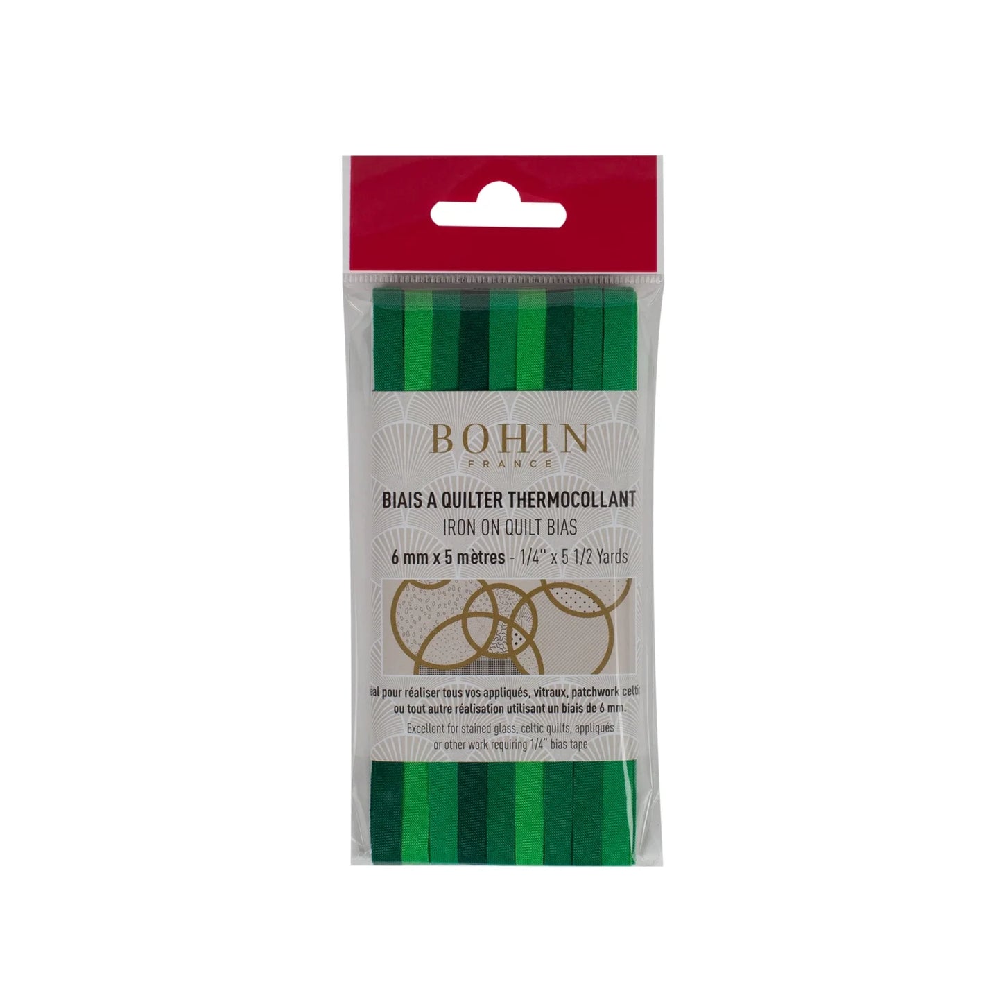 BIAS 1/4" X 5,5 Y./ 5M DARK GREEN GRADATION