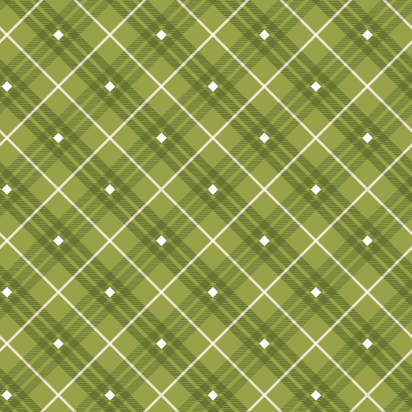 9611-66 BIAS PLAID BASICS GREEN