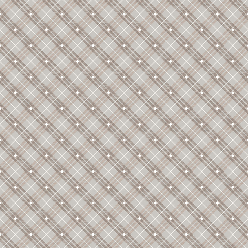9611-93 BIAS PLAID BASICS STONE