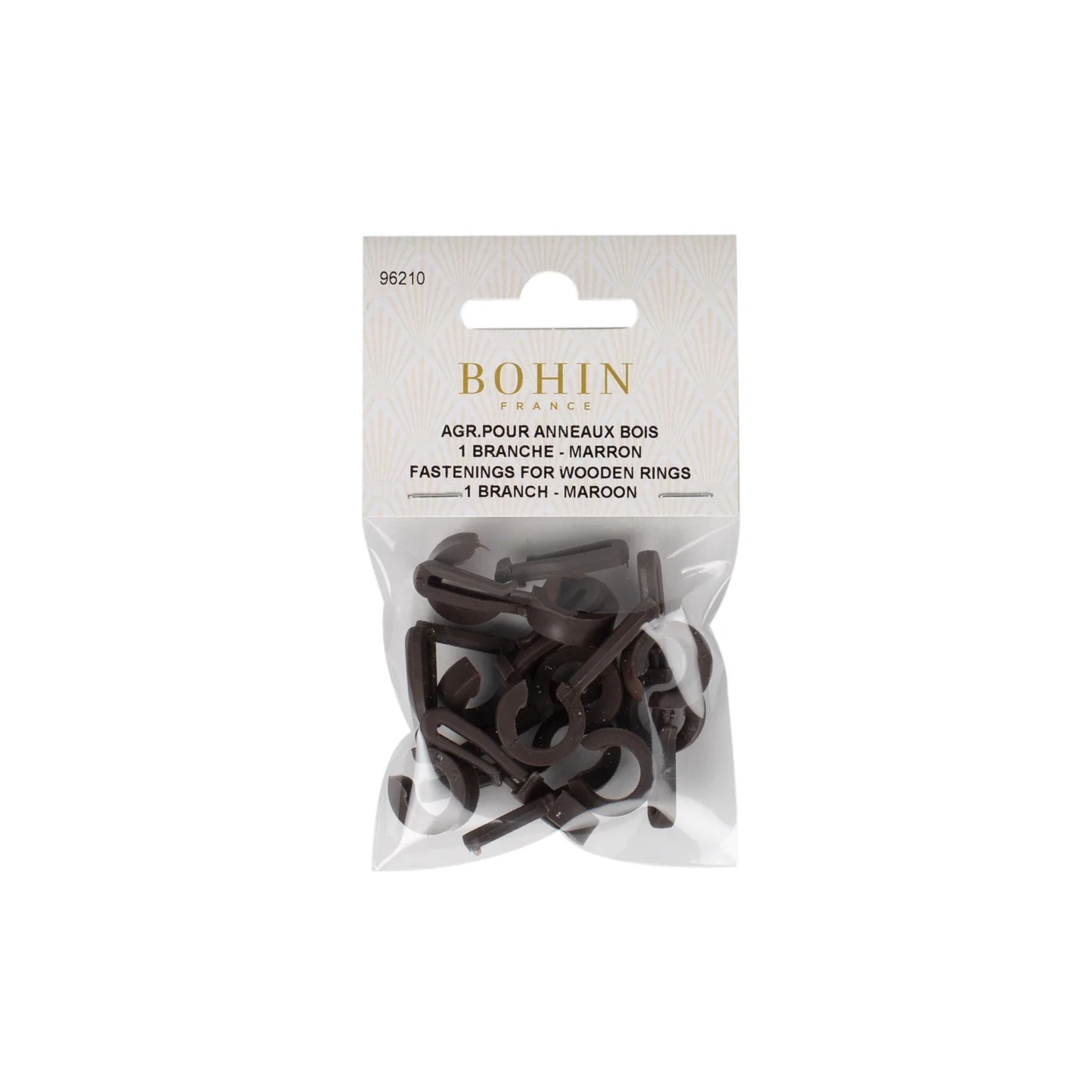 PLAST FASTENING BROWN 1BR 12 pcs