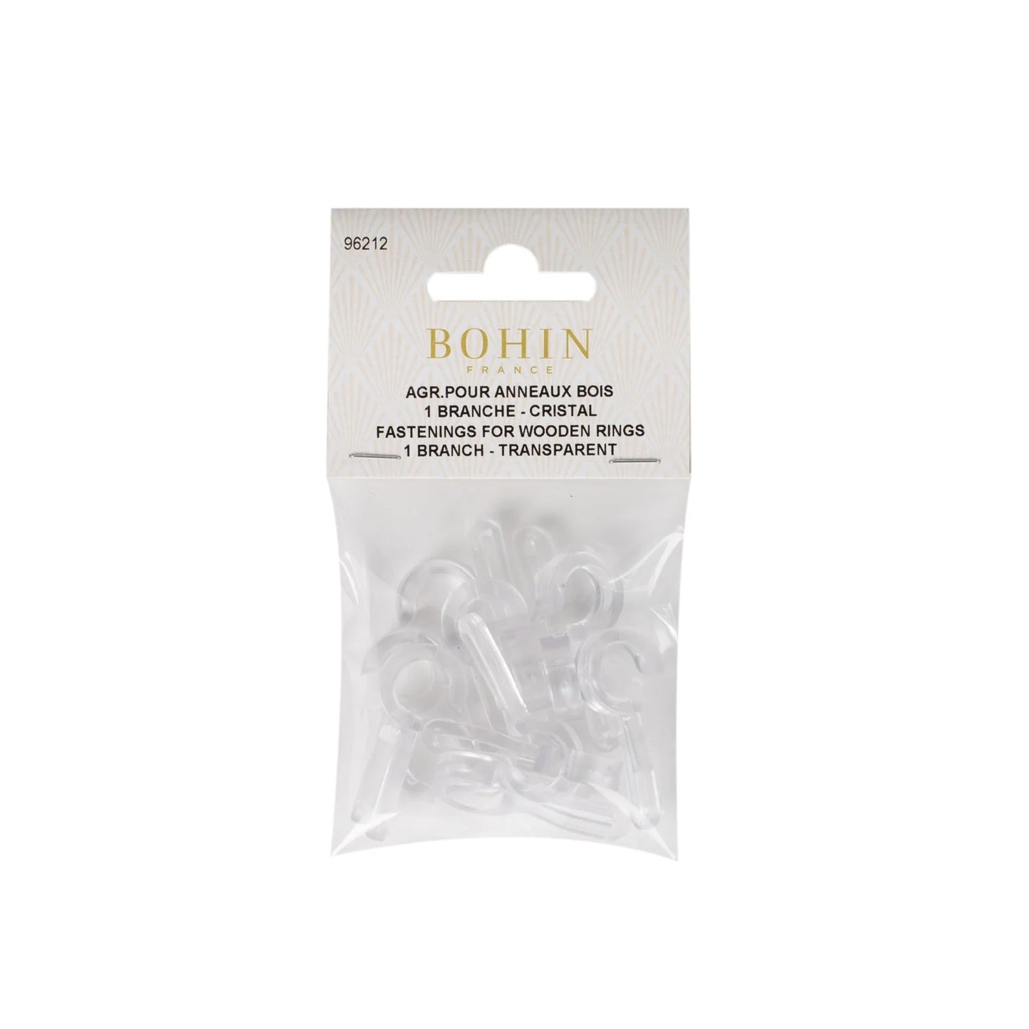 PLAST FASTENING CLEAR 1BR 12 pcs