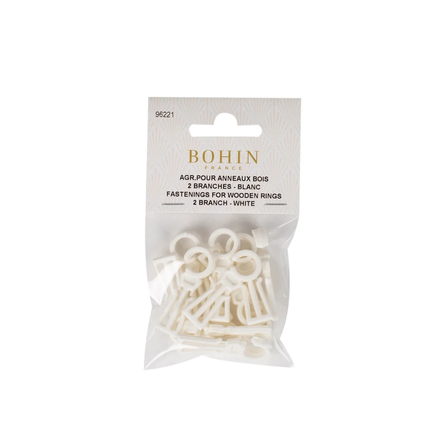PLAST FASTENING WHITE 2BR 12 pcs