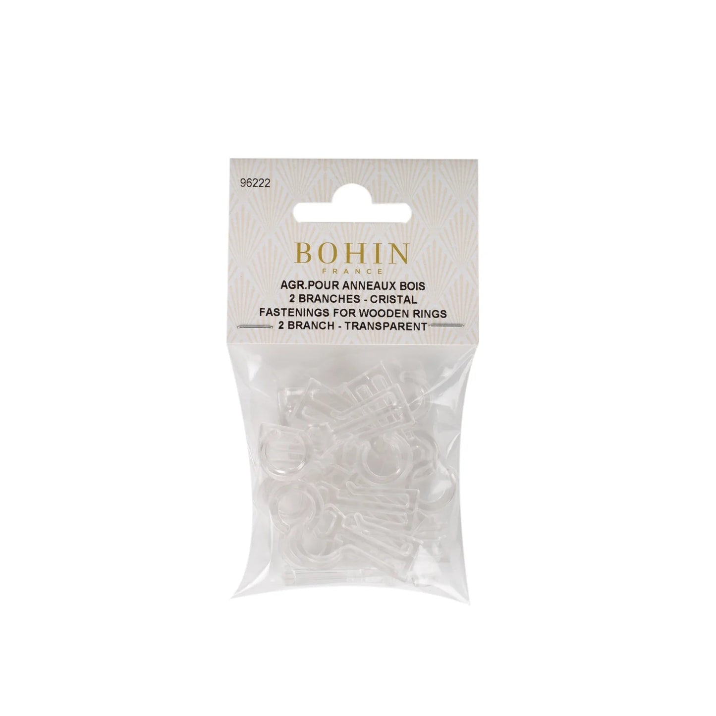 PLAST FASTENING CLEAR 2BR 12 pcs