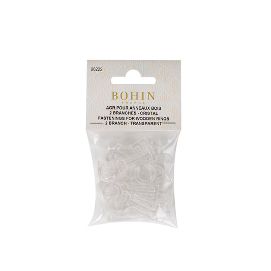PLAST FASTENING CLEAR 2BR 12 pcs