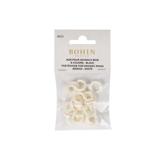PLAST FASTEN.WHITE TO SEW 12 pcs