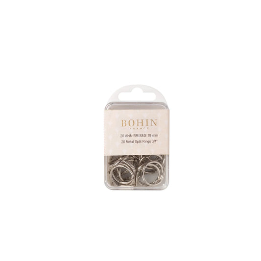METAL SPLIT RINGS BLISTER - 18MM