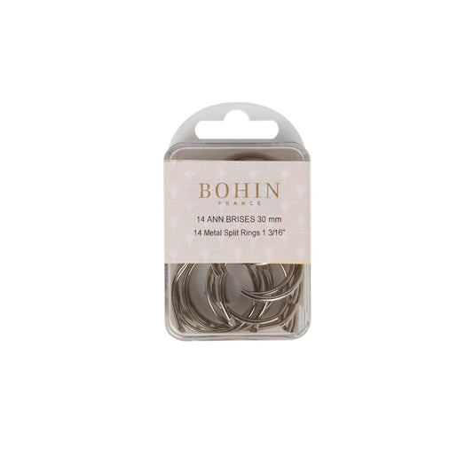 METAL SPLIT RINGS BLISTER - 30MM