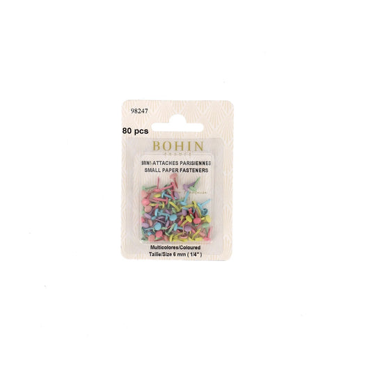 PAPER FASTENERS COLORS 6mm x80