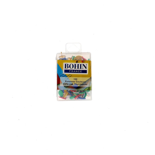 DRAWING PINS COLORS BLISTER 100