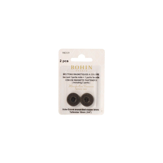 MAGNET BUTTONS BRONZ. 3/4" x2