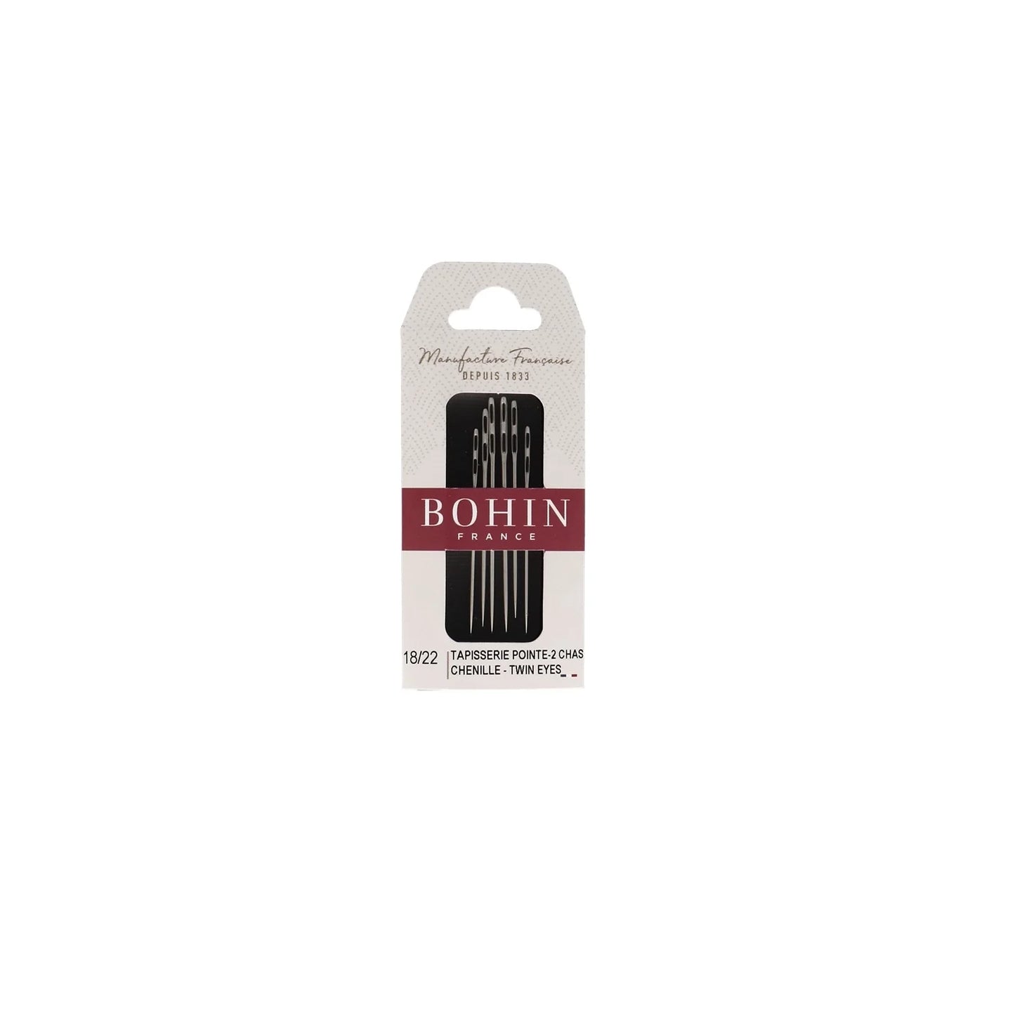CHENILLE NEEDLES -DOUBLE EYE- ASS  Nø18/22 x6