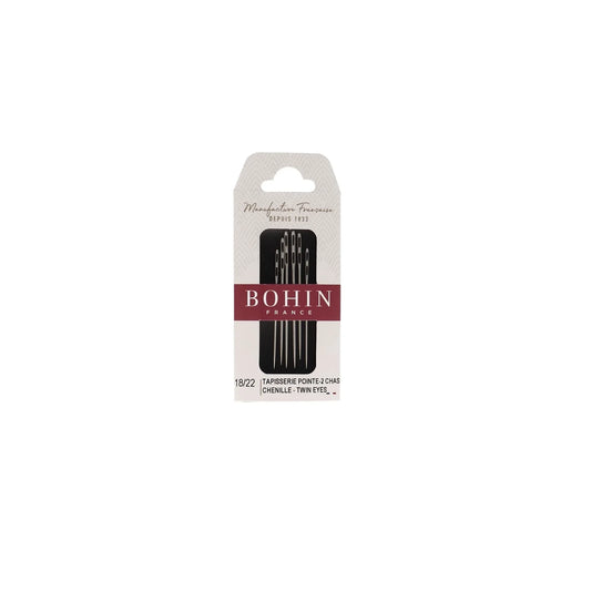 CHENILLE NEEDLES -DOUBLE EYE- ASS  Nø18/22 x6