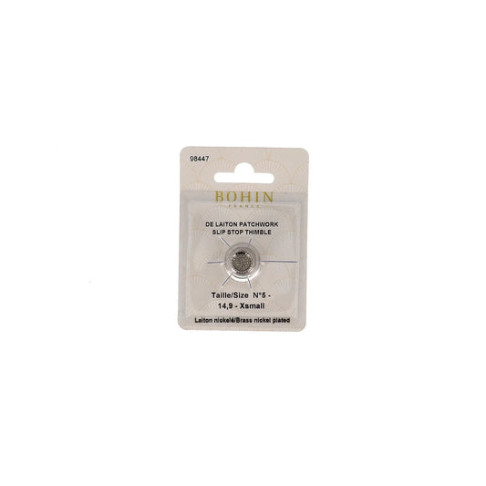 THIMBLE QUILTERS NICK.PLATED BRASS Small Nø5 Blx1