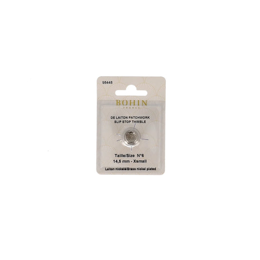 THIMBLE QUILTERS NICK.PLATED BRASS Small Nø6 Blx1