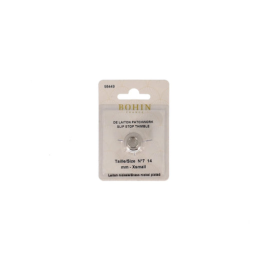 THIMBLE QUILTERS NICK.PLATED BRASS Small Nø7 Blx1