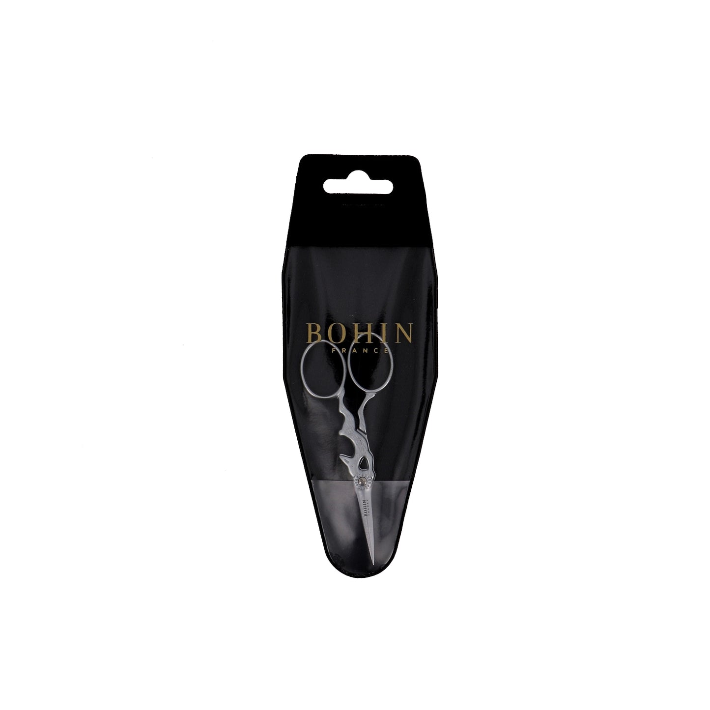 EMBROID. SCISSORS RABBIT - MAT SILVER 3 1/2"