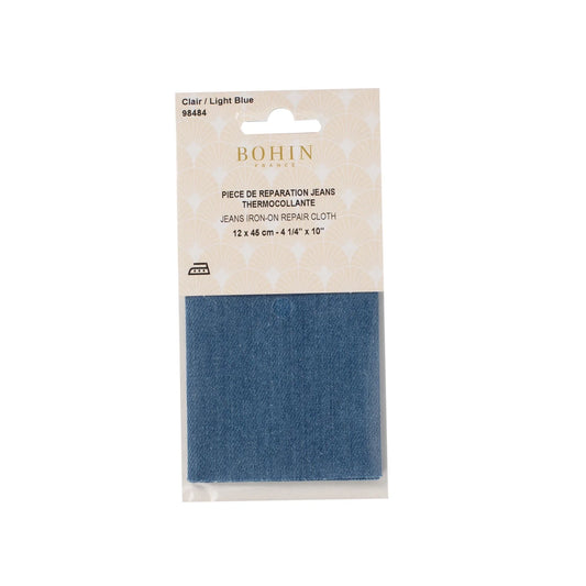 IRON ON PATCH 4"x10"  JEANS -  MEDIUM