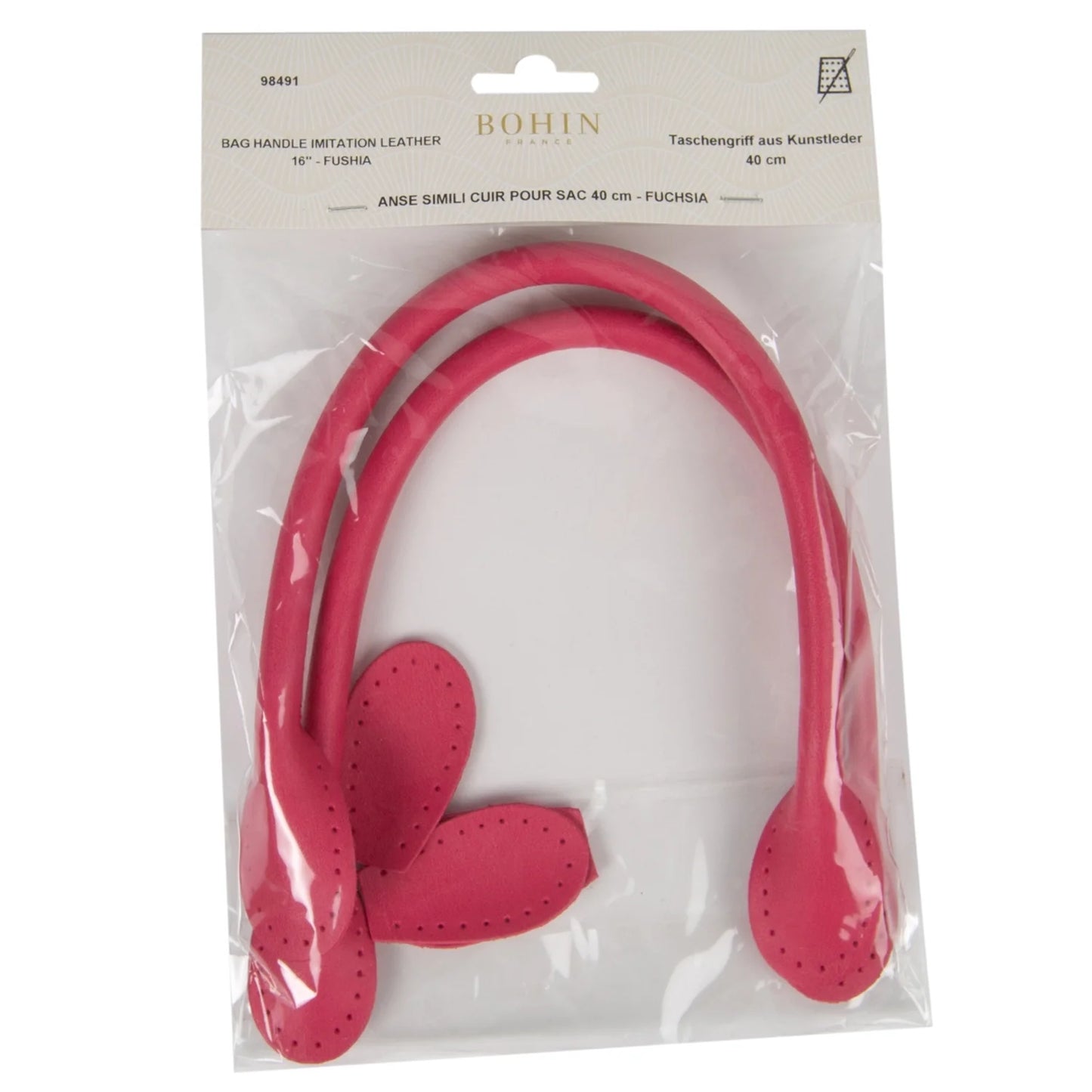 BAG HANDLE 16" - BLISTER - Col N° 208 Fuchsia