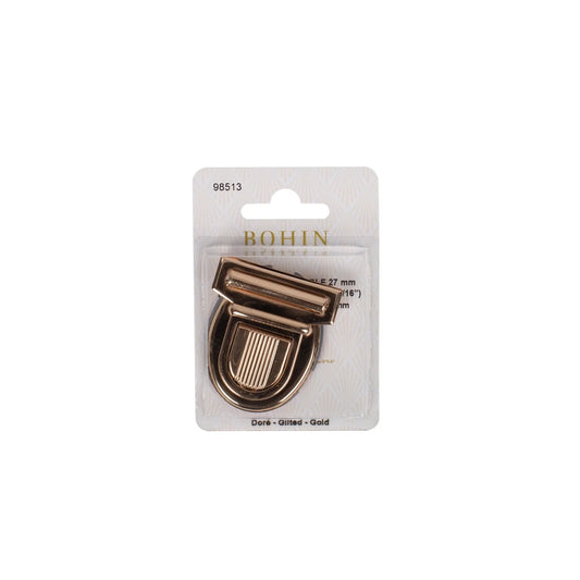 LOCK FOR SCHOOL BAG - 1 1/16" - Gilted BLISTER 1
