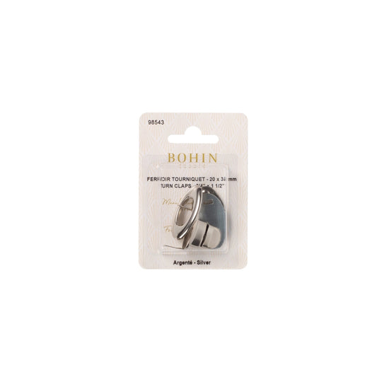 TURN CLAPS SILVER COL BLISTER 1