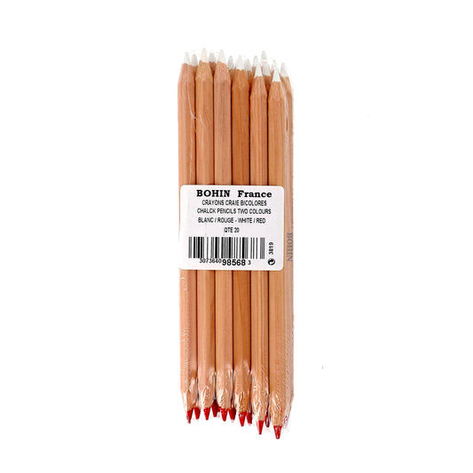DRESSMAKER PENCIL BI-COLOURED WHITE/RED (B)