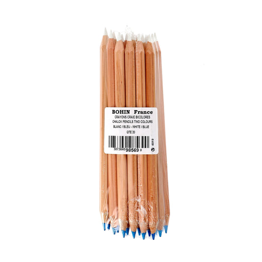 DRESSMAKER PENCIL BI-COLOURED WHITE/BLUE (B)