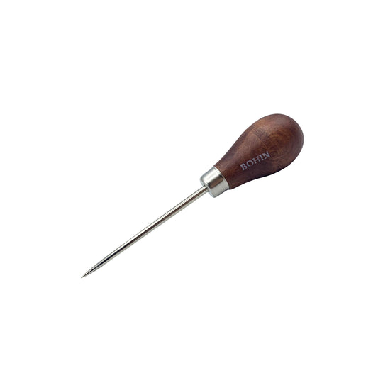 WOODEN HANDLE STAB AWL 4" - Pear Shape Ebony