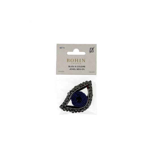 JEWELRY SEWING - Eye Dark Blue - 2 3/4 x 1 1/2"