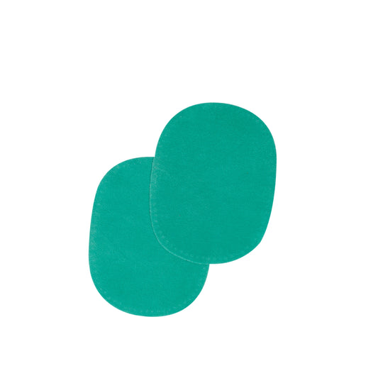 SEW-ON OVAL REPAIRS (1 pair) - 5x4" - LAGOON GREEN