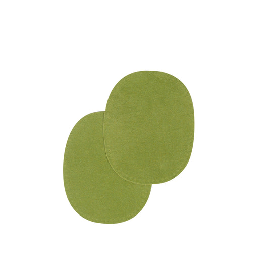 SEW-ON OVAL REPAIRS (1 pair) - 5x4" - PISTACHIO GREEN