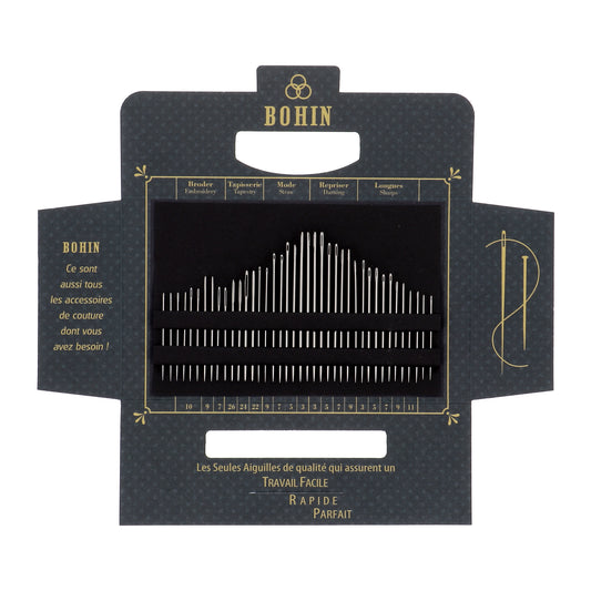 NEEDLE BOOK of 40 NEEDLES - BLUE SOLANGE