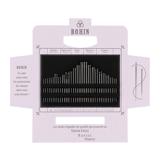 NEEDLE BOOK of 40 NEEDLES - PINK MARLENE