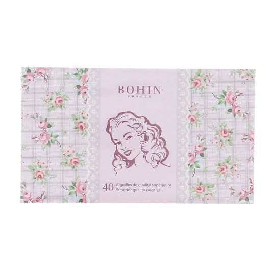 NEEDLE BOOK of 40 NEEDLES - PINK MARLENE