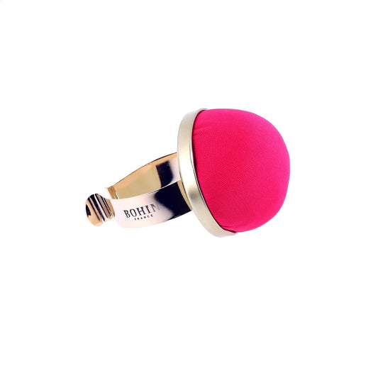 PIN CUSHION, METAL BRACELET - FUCHSIA