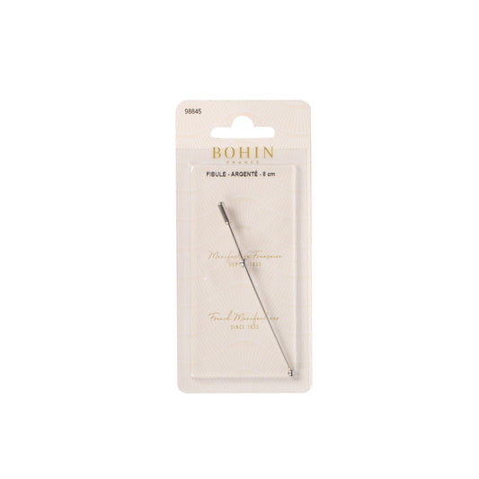 FIBULA HOOK CLOSURE - Silver - 3" - Blister