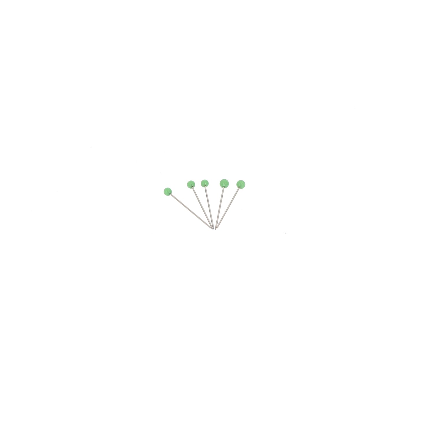 GLASS HEAD PINS - 1 "3/16 - BLISTER80pcs-Nile Green