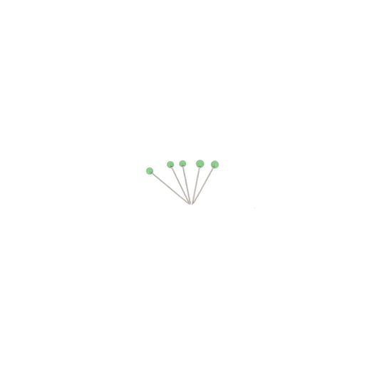 GLASS HEAD PINS - 1 "3/16 - BLISTER80pcs-Nile Green