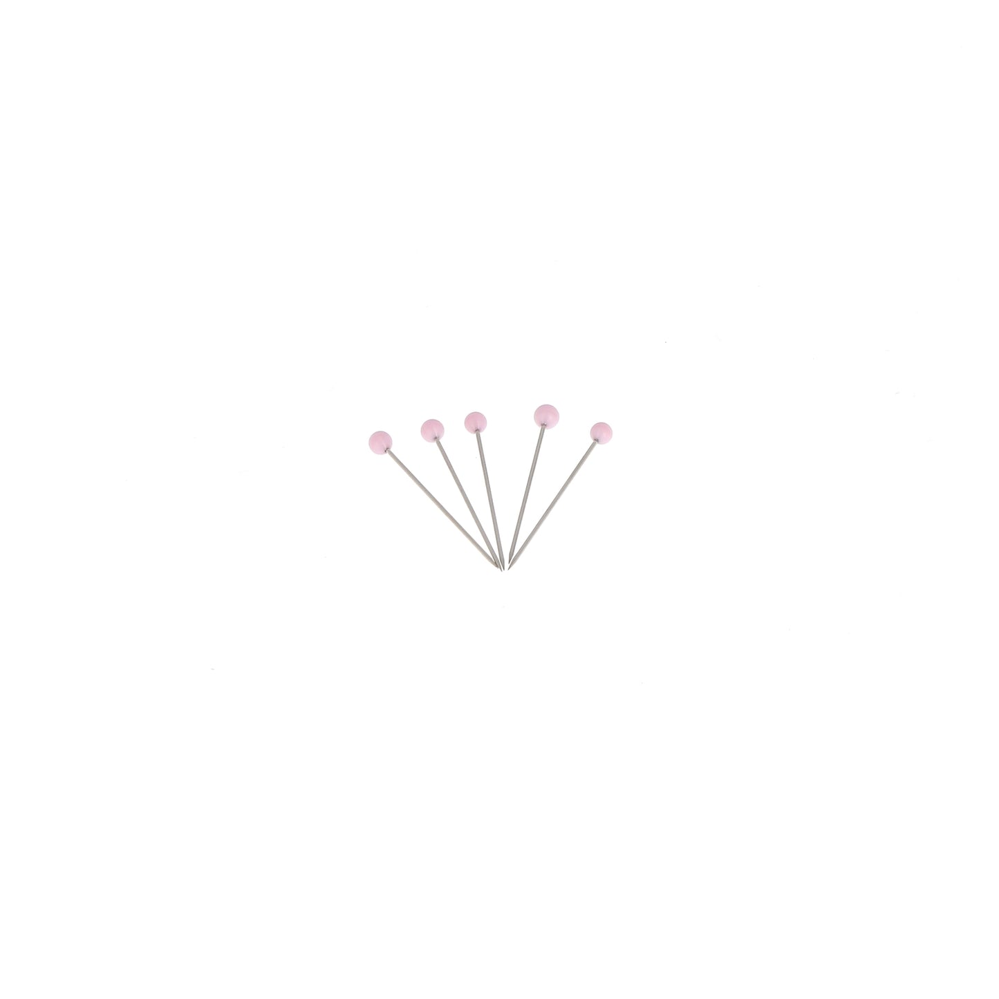 GLASS HEAD PINS - 1 "3/16 - BLISTER80pcs-Baby Pink