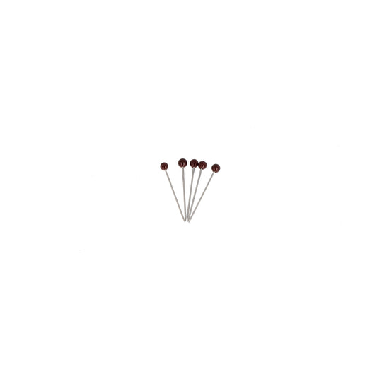 GLASS HEAD PINS - 1 "3/16 - BLISTER80pcs-Brown