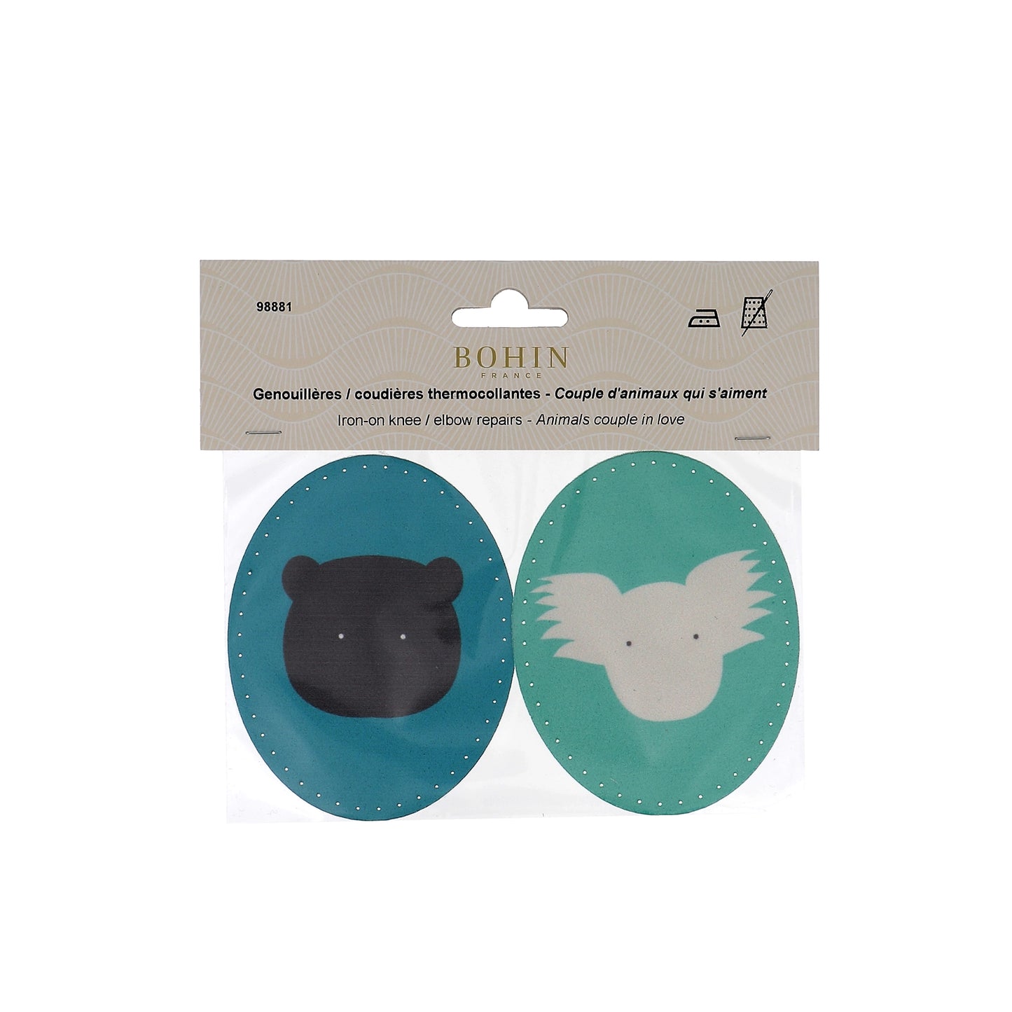IRON-ON PATCHES KNEE/ELBOW-TEDYY BEAR/KOALA