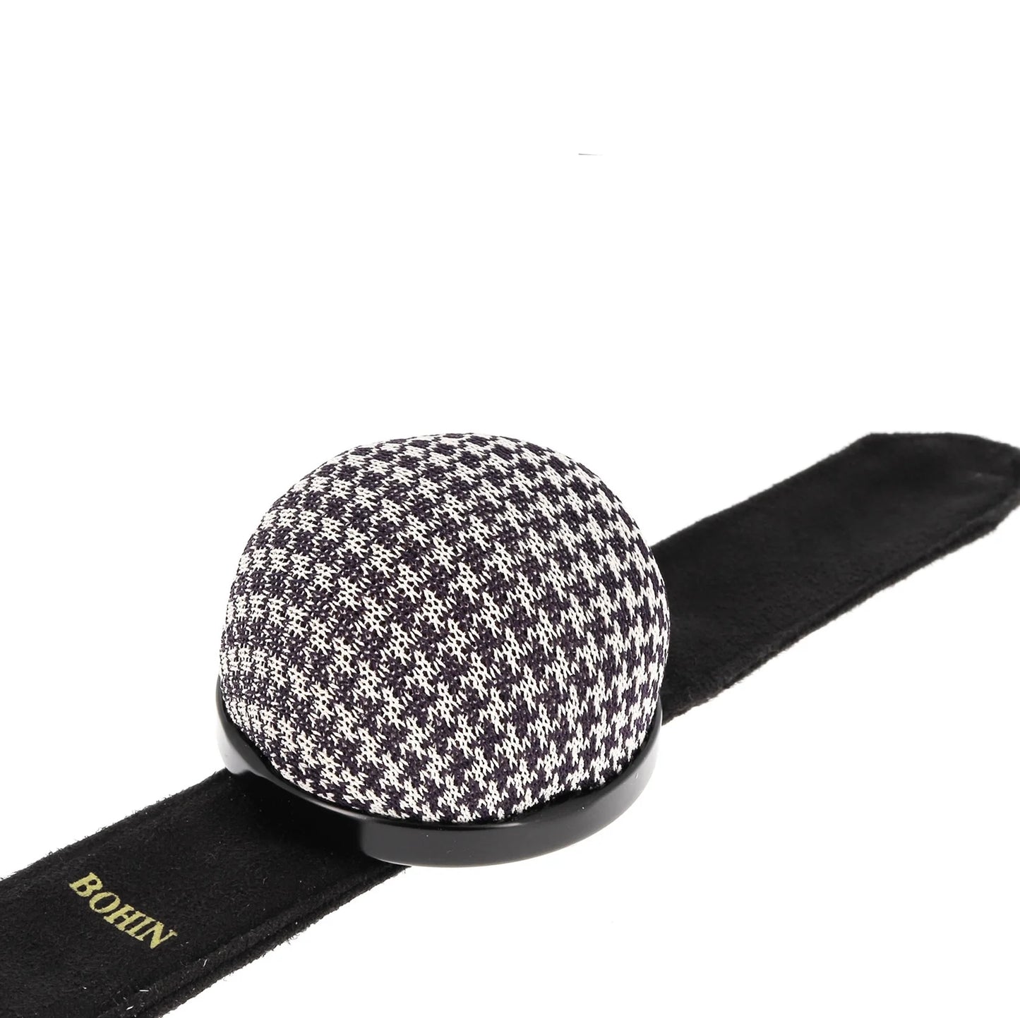 PIN CUSHION - SLAP BRACELET - HOUNDSTOOTH