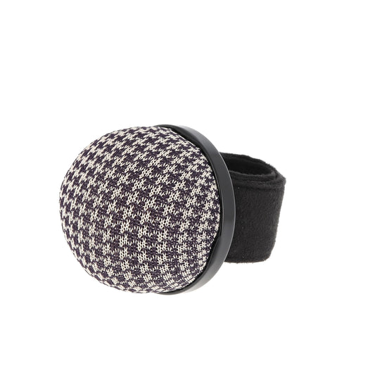 PIN CUSHION - SLAP BRACELET - HOUNDSTOOTH