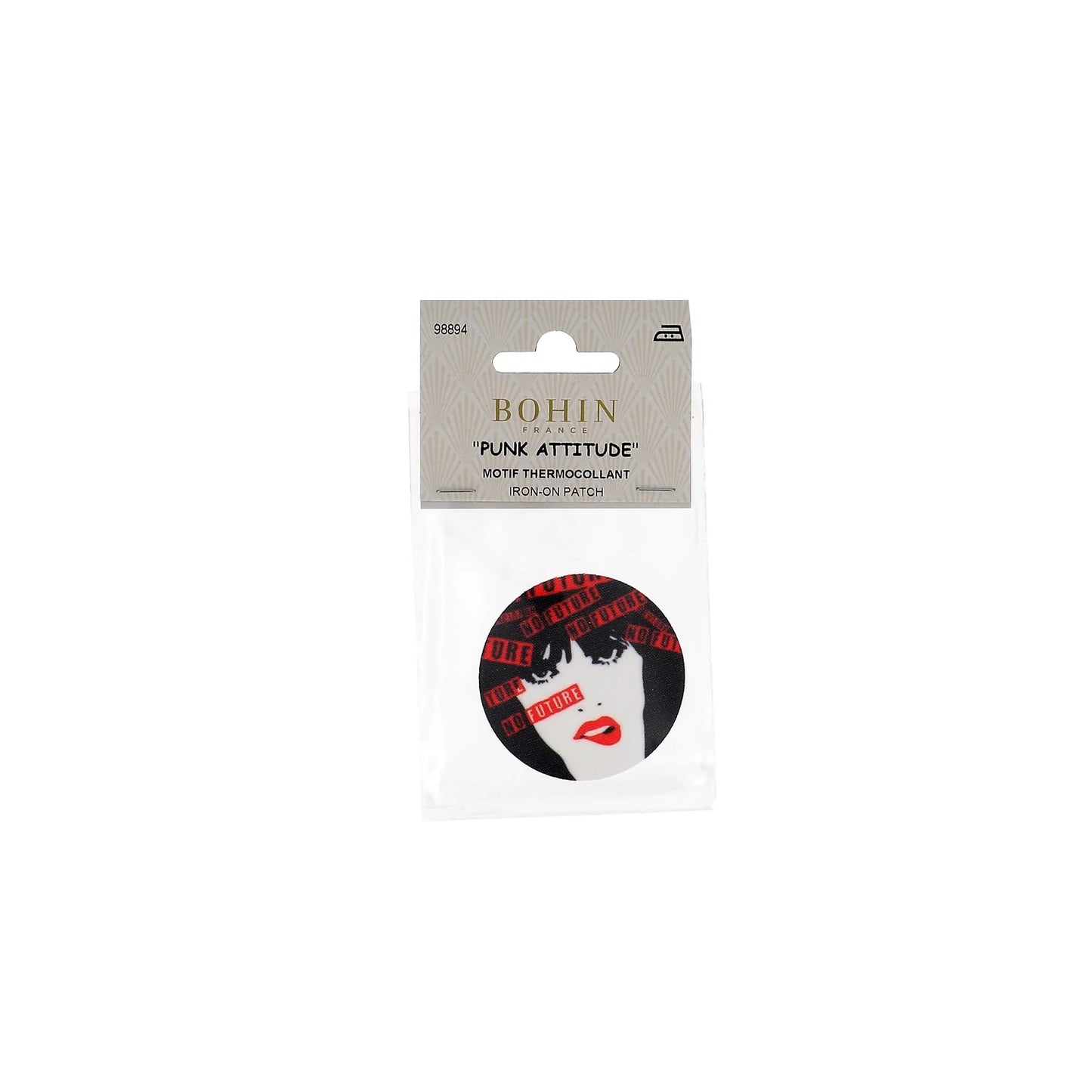 IRON ON PATCH "PUNK" - FACE