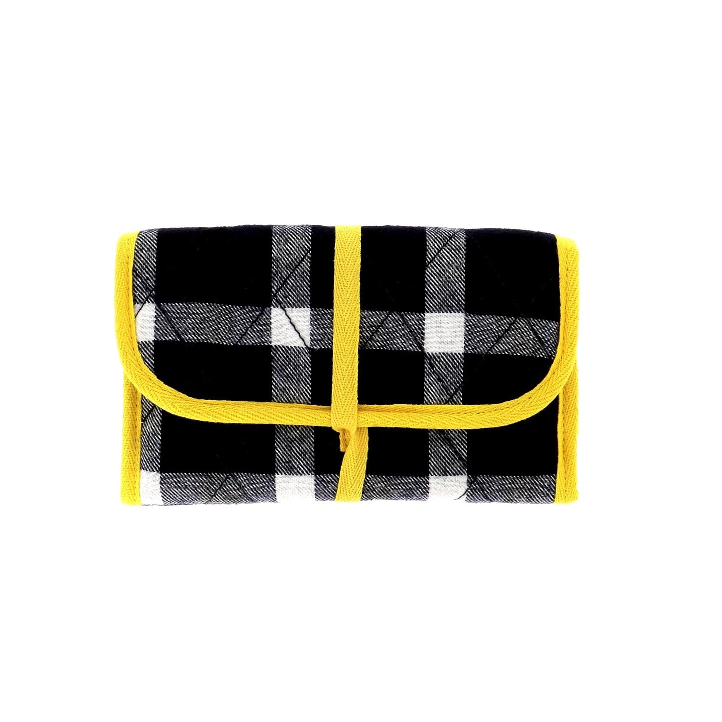 SEWING STORAGE - Tartan - "SCARLETT" - BLACK/YELL
